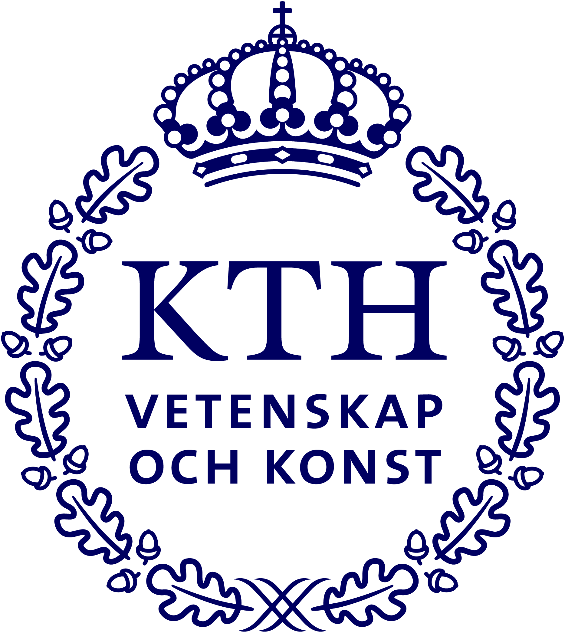 KTH logotyp i blått